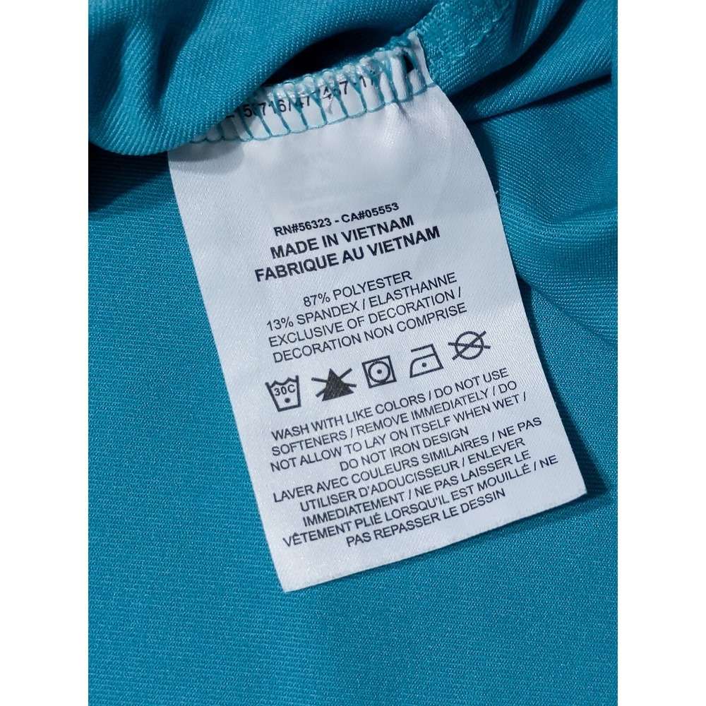NIKE Golf Performance Polo Shirt BQ6856 Teal Blue Triangles All Over XL - Picture 7 of 9